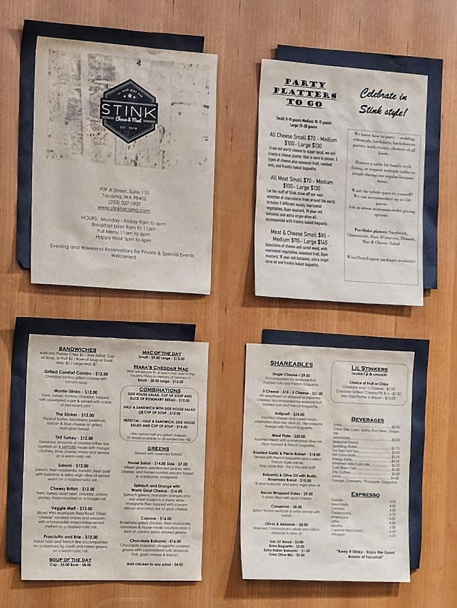 Menu Stink Cheese-Meat And El Tufo Wine Bar-1