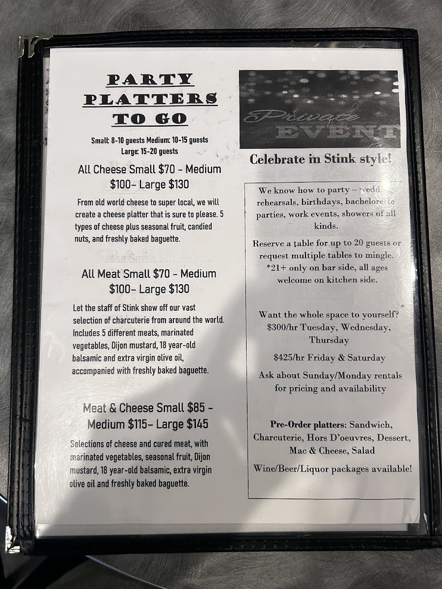 Menu Stink Cheese-Meat And El Tufo Wine Bar-6