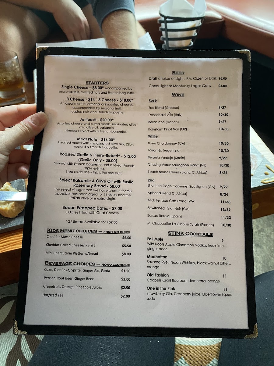 Menu Stink Cheese-Meat And El Tufo Wine Bar-7